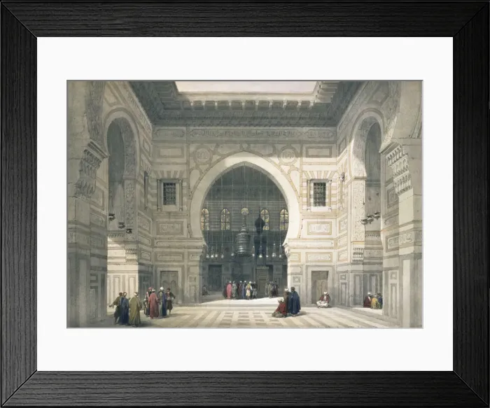 Framed Print : Interior of the Mosque of Sultan Hassan, Cairo, Egypt, 19th century Framed Print : Interior of the Mosque of Sultan Hassan, Cairo, Egypt, 19th century