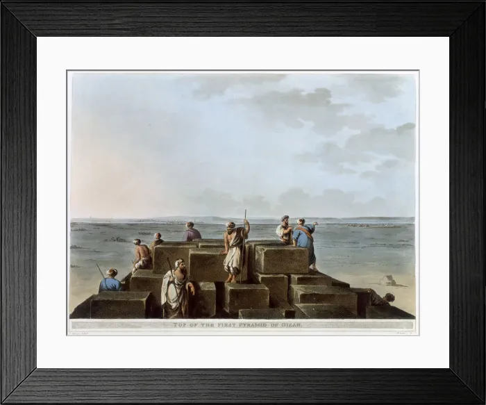 Framed Print : Top of the First Pyramid of Gizah, Egypt, 1802. Artist: Thomas Milton Framed Print : Top of the First Pyramid of Gizah, Egypt, 1802. Artist: Thomas Milton