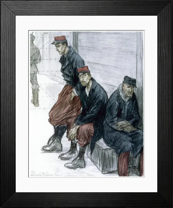 Framed Print : The Prisoners, 1916. Artist: Louis Raemaekers Framed Print : The Prisoners, 1916. Artist: Louis Raemaekers