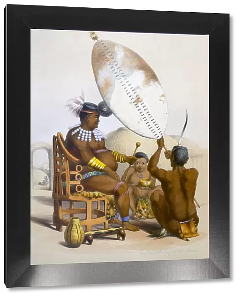 Umpanda the King of the Amazulu, 1849. Artist: George French Angas