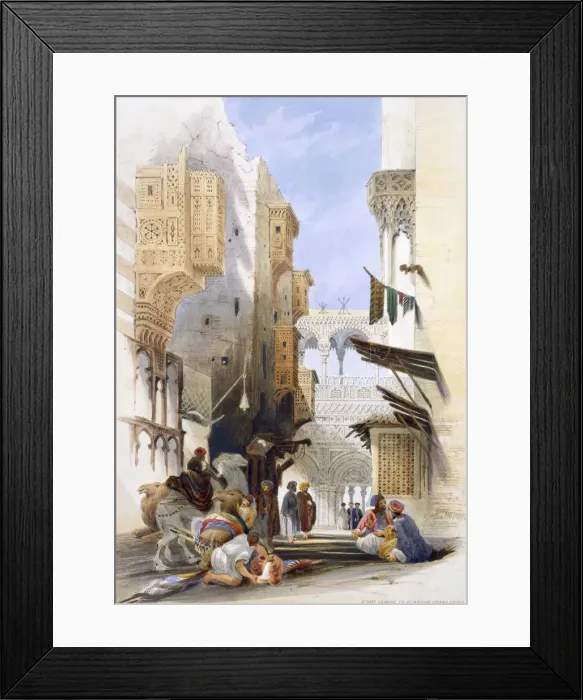 Framed Print : Street Leading to El Azhar, Grand Cairo, Egypt, 1846. Artist: A Margaretta Burr Framed Print : Street Leading to El Azhar, Grand Cairo, Egypt, 1846. Artist: A Margaretta Burr