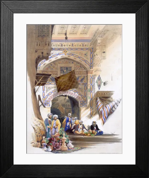 Framed Print : Gateway of a Bazaar, Grand Cairo, Egypt, 1846. Artist: A Margaretta Burr Framed Print : Gateway of a Bazaar, Grand Cairo, Egypt, 1846. Artist: A Margaretta Burr