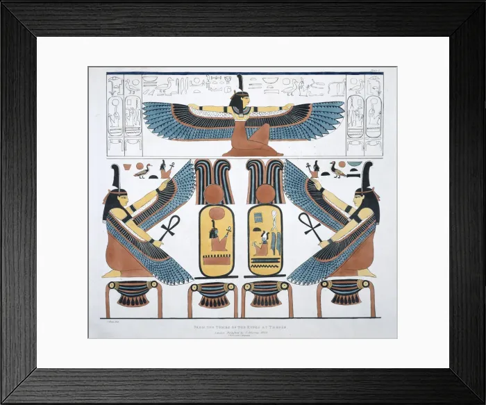 Framed Print : Murals from the Tombs of the Kings at Thebes, discovered by G Belzoni, 1820-1822 Framed Print : Murals from the Tombs of the Kings at Thebes, discovered by G Belzoni, 1820-1822