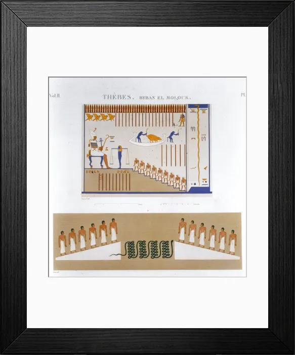 Framed Print : Illustrations of frescoes from Byban el Molouk, Thebes, Egypt, 1822. Artist: Jomard Framed Print : Illustrations of frescoes from Byban el Molouk, Thebes, Egypt, 1822. Artist: Jomard