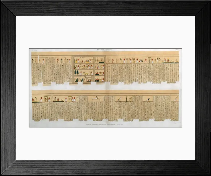 Framed Print : Ilustrations of a manuscript with hieroglyphics, from a tomb at Thebes, Egypt, 1822 Framed Print : Ilustrations of a manuscript with hieroglyphics, from a tomb at Thebes, Egypt, 1822