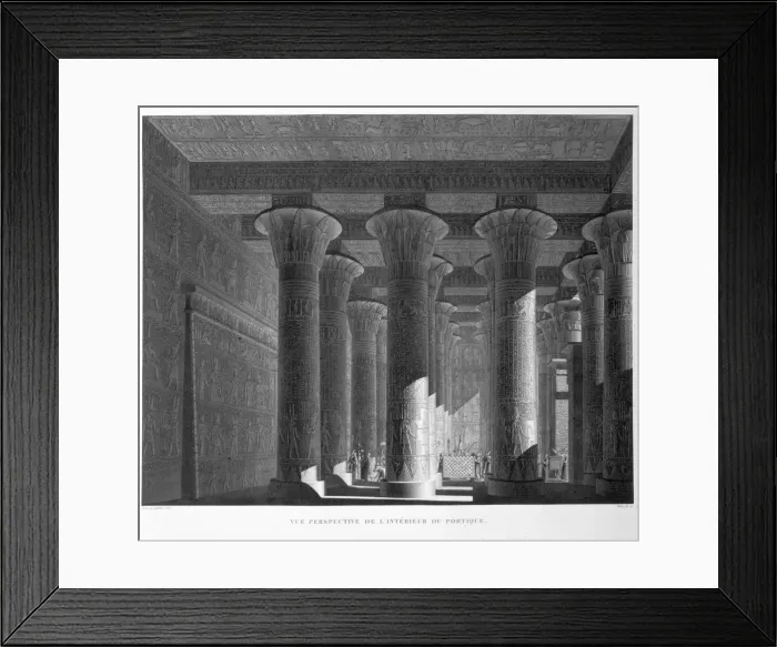 Framed Print : Perspective view of the portico interior, Esna (Latopolis), Egypt, 1822. Artist: Sellier Framed Print : Perspective view of the portico interior, Esna (Latopolis), Egypt, 1822. Artist: Sellier