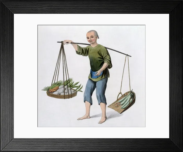 Framed Print : A boy with vegetables, 1800. Artist: J Dadley Framed Print : A boy with vegetables, 1800. Artist: J Dadley