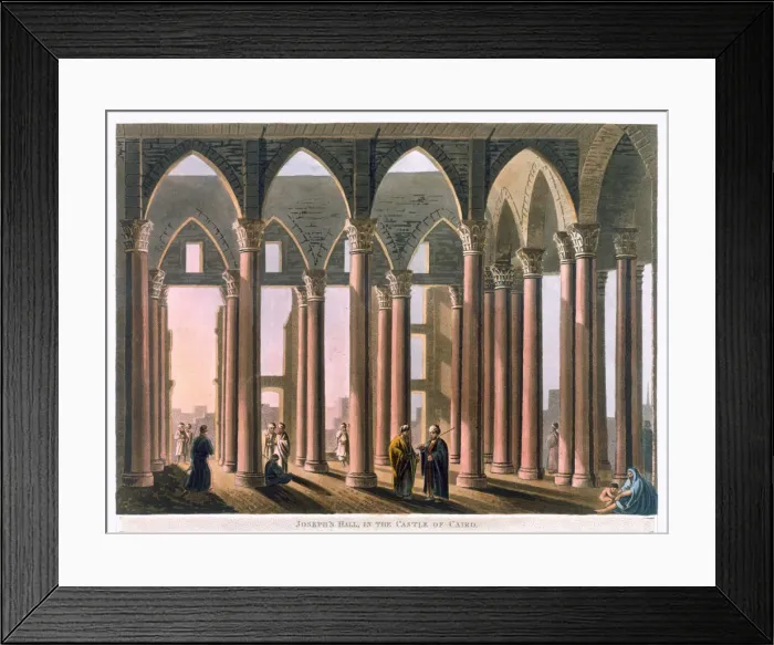 Framed Print : Josephs Hall in the Citadel of Cairo, Egypt, 1802. Artist: Thomas Milton Framed Print : Josephs Hall in the Citadel of Cairo, Egypt, 1802. Artist: Thomas Milton