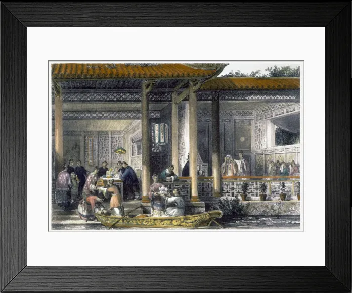 Framed Print : Arrival of Marriage Presents at the Bridal Residence, 1843 Framed Print : Arrival of Marriage Presents at the Bridal Residence, 1843