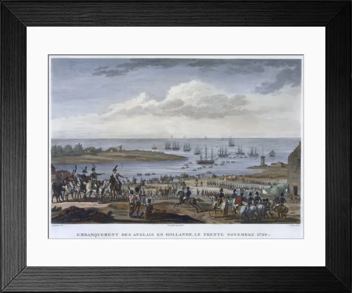 Framed Print : The Embarkation of the English in Holland, 30 November 1799 Framed Print : The Embarkation of the English in Holland, 30 November 1799