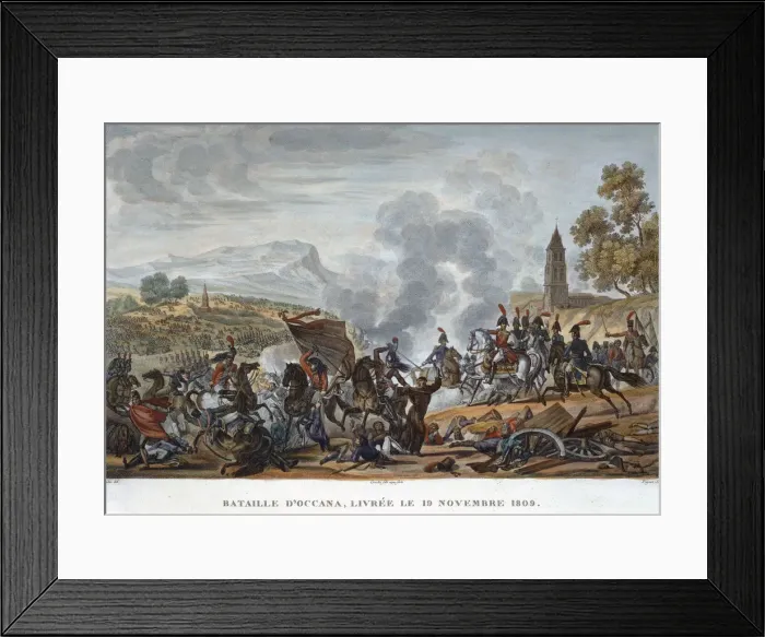 Framed Print : The Battle of Occana, 19 November 1809. Artist: Francois Pigeot Framed Print : The Battle of Occana, 19 November 1809. Artist: Francois Pigeot
