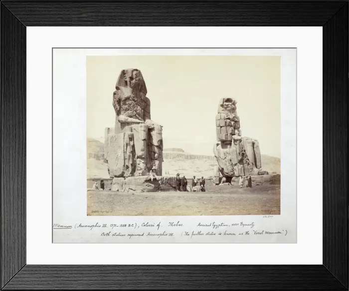 Framed Print : The Colossi of Memnon, Thebes, Egypt, 1862. Artist: Francis Bedford Framed Print : The Colossi of Memnon, Thebes, Egypt, 1862. Artist: Francis Bedford