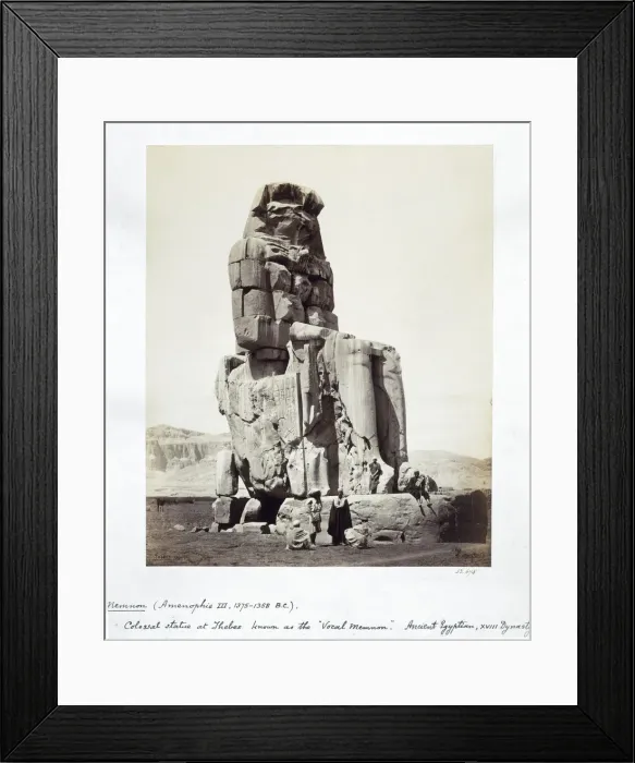 Framed Print : The Vocal Memnon, Thebes, Egypt, 1862. Artist: Francis Bedford Framed Print : The Vocal Memnon, Thebes, Egypt, 1862. Artist: Francis Bedford