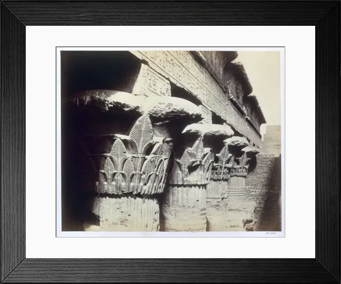 Framed Print : The capitals of the portico, Temple of Khnum, Esna, Egypt, 1862. Artist: Francis Bedford Framed Print : The capitals of the portico, Temple of Khnum, Esna, Egypt, 1862. Artist: Francis Bedford