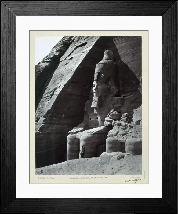 Framed Print : Seated colossus of Rameses II, Temple of Abu Simbel, Egypt, c1860-1890 Framed Print : Seated colossus of Rameses II, Temple of Abu Simbel, Egypt, c1860-1890