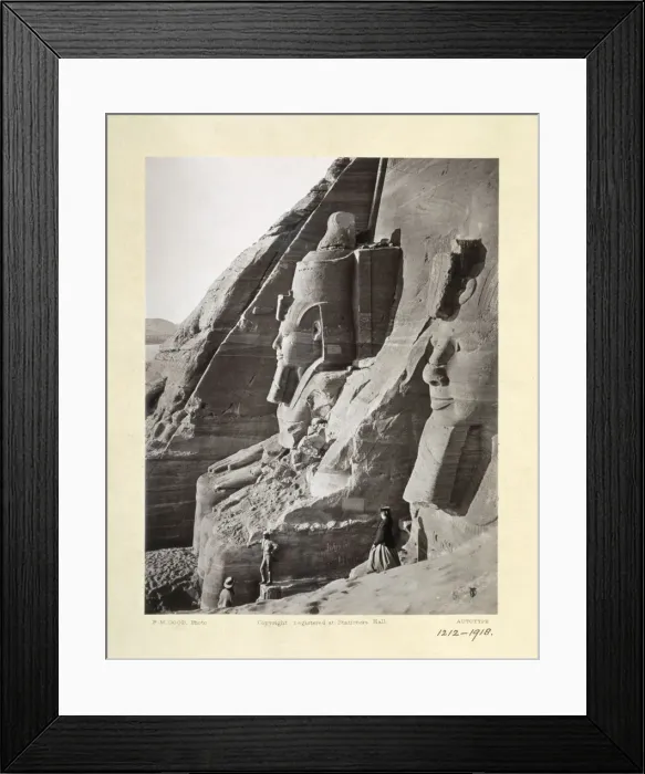 Framed Print : Facade of the Temple of Abu Simbel from the north, Egypt, c1860-1890 Framed Print : Facade of the Temple of Abu Simbel from the north, Egypt, c1860-1890