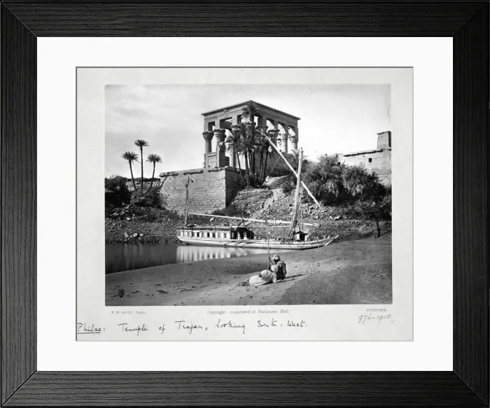Framed Print : The Temple of Trajan, looking south-west, Philae, Egypt, c1860-1890 Framed Print : The Temple of Trajan, looking south-west, Philae, Egypt, c1860-1890