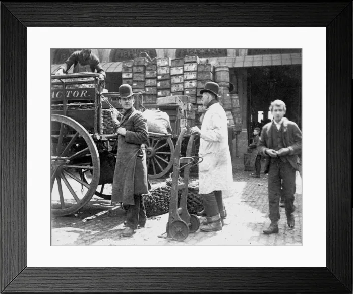 Framed Print : Unloading at Billingsgate Market, London, 1893. Artist: Paul Martin Framed Print : Unloading at Billingsgate Market, London, 1893. Artist: Paul Martin