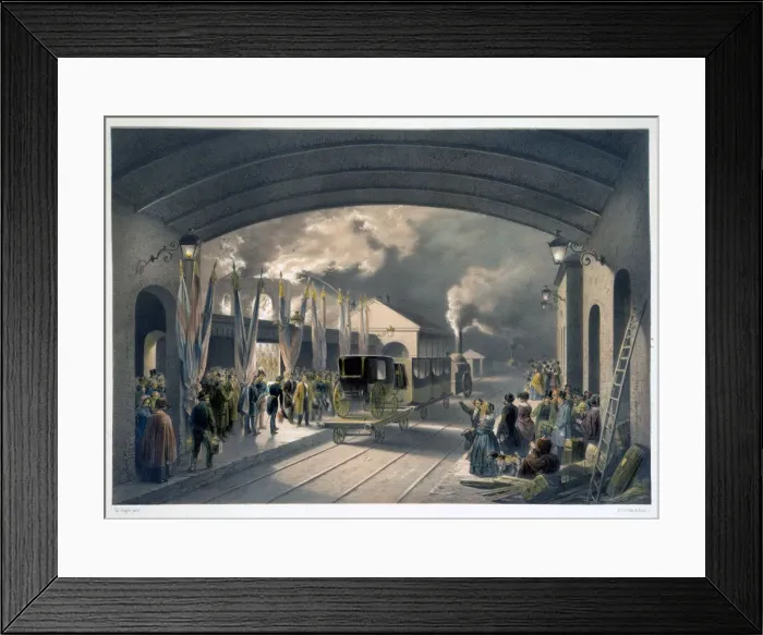 Framed Print : The King at New Cross Station, 1844 Framed Print : The King at New Cross Station, 1844