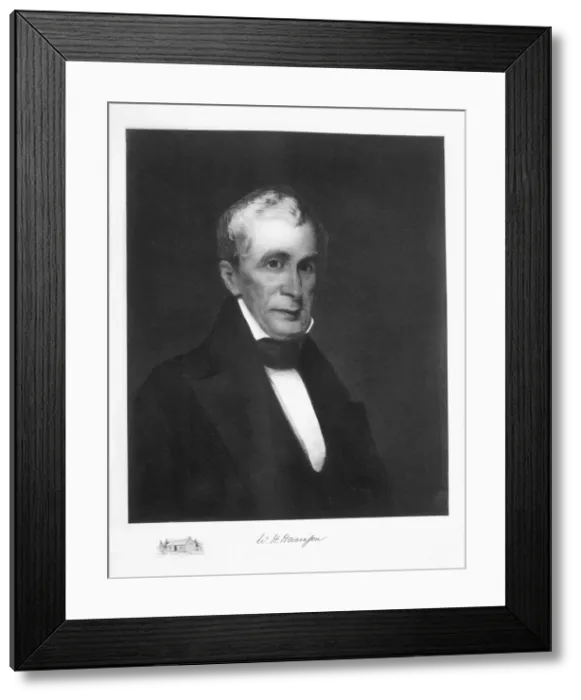 Framed Print : William Henry Harrison, 9th President of the United States of America, (1901). Artist Framed Print : William Henry Harrison, 9th President of the United States of America, (1901). Artist