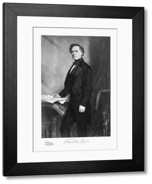 Framed Print : Franklin Pierce, 14th President of the United States of America, (1901) Framed Print : Franklin Pierce, 14th President of the United States of America, (1901)