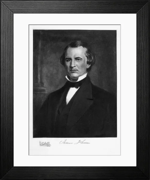 Framed Print : Andrew Johnson, 17th President of the United States of America, 19th century. Artist Framed Print : Andrew Johnson, 17th President of the United States of America, 19th century. Artist