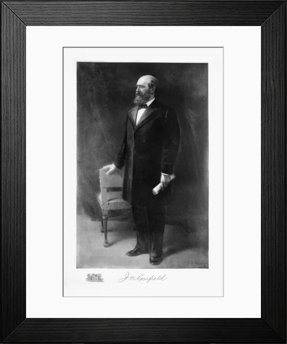 Framed Print : James A Garfield, 20th President of the United States of America, (1901) Framed Print : James A Garfield, 20th President of the United States of America, (1901)