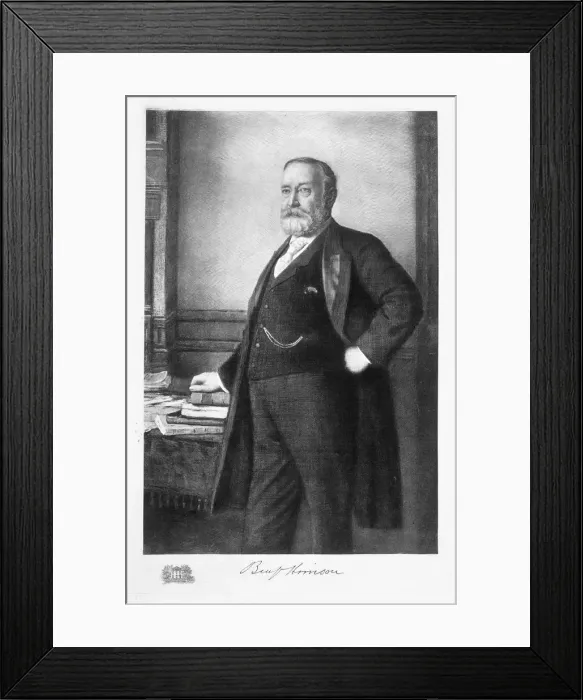 Framed Print : Benjamin Harrison, 23rd President of the United States of America, (1901). Artist Framed Print : Benjamin Harrison, 23rd President of the United States of America, (1901). Artist