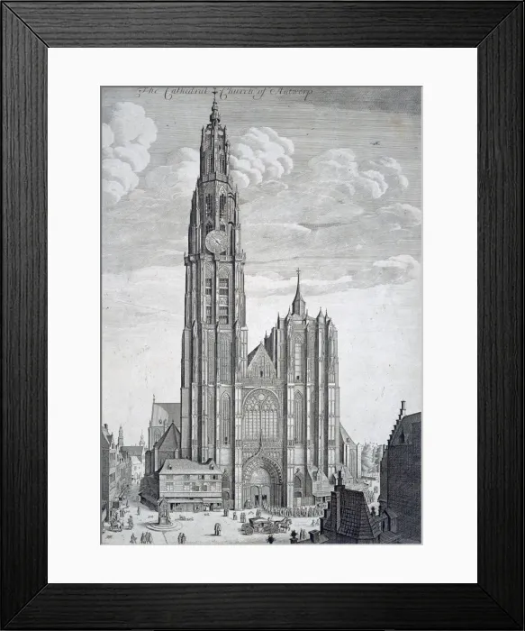 Framed Print : Antwerp Cathedral, Belgium, 17th century Framed Print : Antwerp Cathedral, Belgium, 17th century