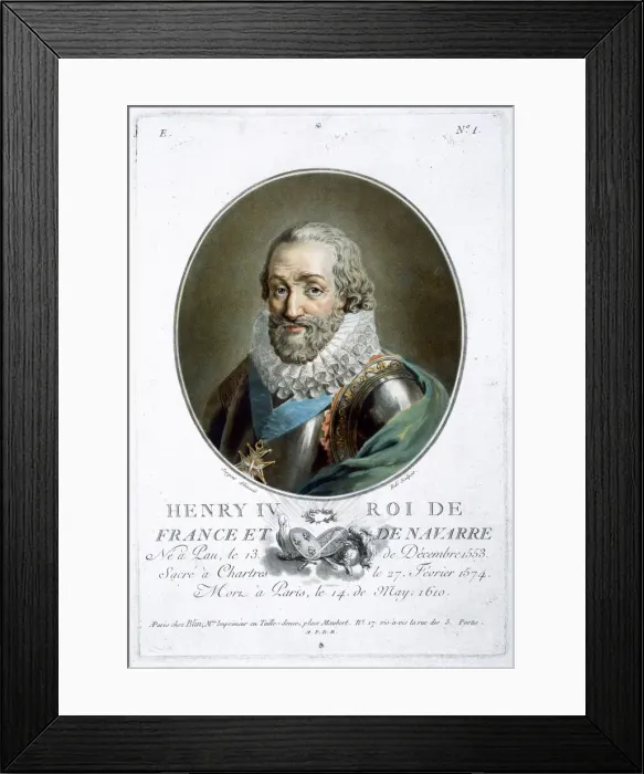 Framed Print : Henry IV, King of France and Navarre, (c1771-1847). Artist: Ride Framed Print : Henry IV, King of France and Navarre, (c1771-1847). Artist: Ride