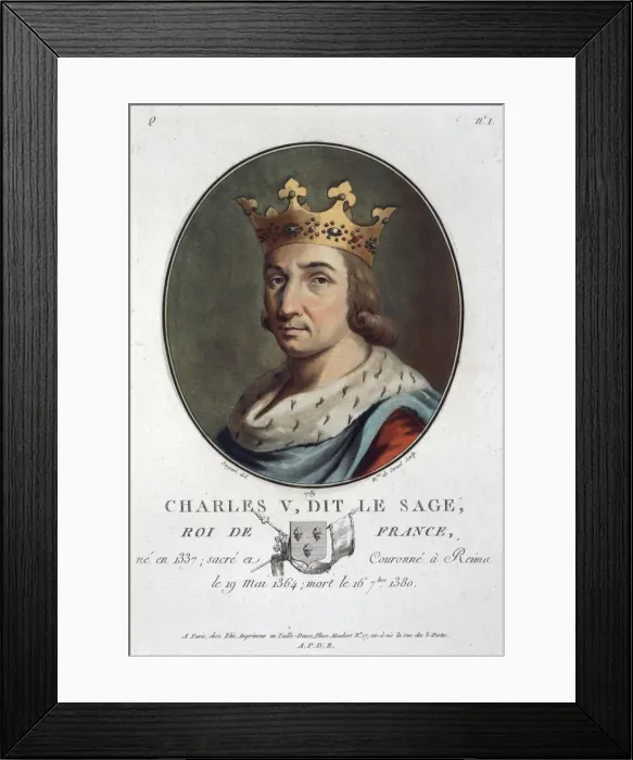 Framed Print : Charles V, known as the Wise, King of France, (1789) Framed Print : Charles V, known as the Wise, King of France, (1789)