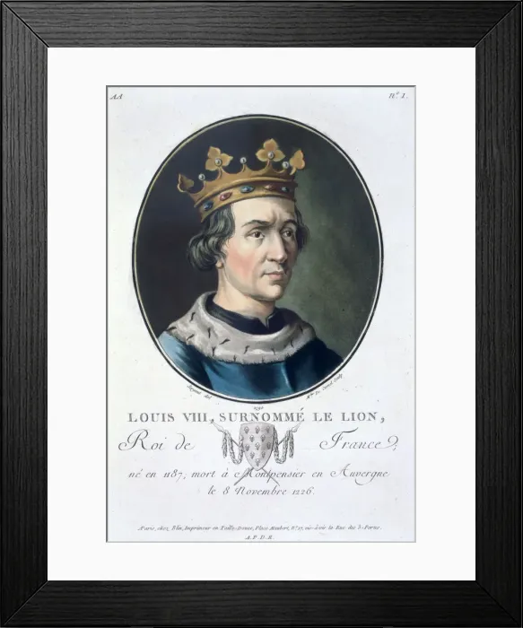 Framed Print : Louis VIII, known as the Lion, King of France, (1790) Framed Print : Louis VIII, known as the Lion, King of France, (1790)
