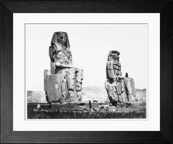 Framed Print : The Colossi of Memnon, Thebes, Egypt, 1860. Artist: Francis Frith