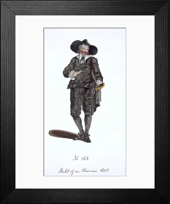 Framed Print : Habit of an Oliverian 1650 Framed Print : Habit of an Oliverian 1650