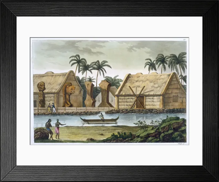 Framed Print : Tomb of Tamahamah at Kaiakakooa, Sandwich Islands, c1820-1839. Artist: Felice Campi Framed Print : Tomb of Tamahamah at Kaiakakooa, Sandwich Islands, c1820-1839. Artist: Felice Campi