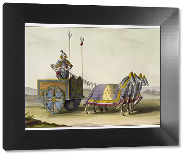 Ancient Chinese war chariot, c1820-1839. Artist: Giovanni Bigatti