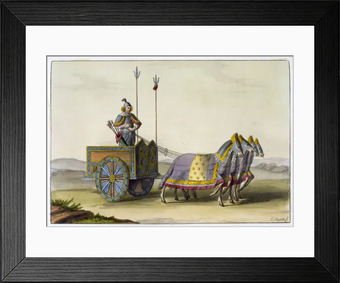 Framed Print : Ancient Chinese war chariot, c1820-1839. Artist: Giovanni Bigatti Framed Print : Ancient Chinese war chariot, c1820-1839. Artist: Giovanni Bigatti