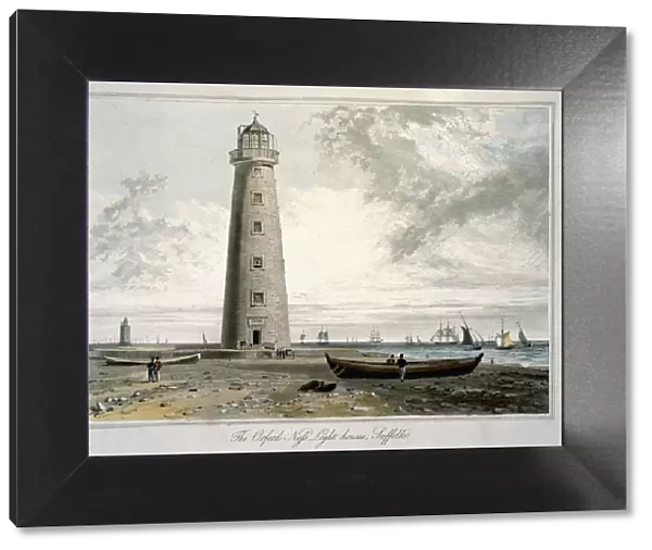 The Orford Ness Lighthouses, Suffolk, 1822. Artist: William Daniell