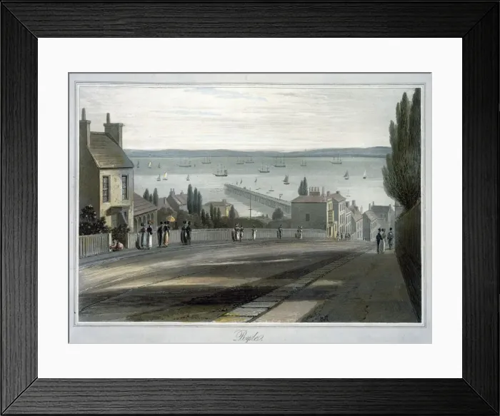 Framed Print : Ryde, Isle of Wight, 1814-1825. Artist: William Daniell Framed Print : Ryde, Isle of Wight, 1814-1825. Artist: William Daniell