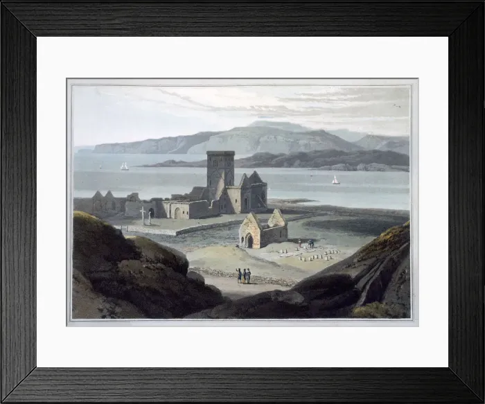 Framed Print : The Cathedral at Iona, Argyll and Bute, Scotland, 1817. Artist: William Daniell Framed Print : The Cathedral at Iona, Argyll and Bute, Scotland, 1817. Artist: William Daniell