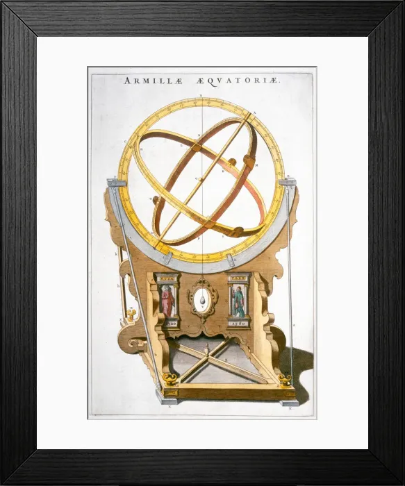 Framed Print : An orrery designed by the Danish astronomer Tycho Brahe, c1630. Artist: Joan Blaeu Framed Print : An orrery designed by the Danish astronomer Tycho Brahe, c1630. Artist: Joan Blaeu