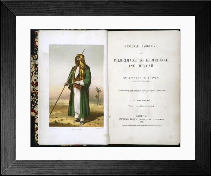 Framed Print : Personal Narrative of a Pilgrimage to El-Medinah and Meccah by Richard Burton, 1855 Framed Print : Personal Narrative of a Pilgrimage to El-Medinah and Meccah by Richard Burton, 1855