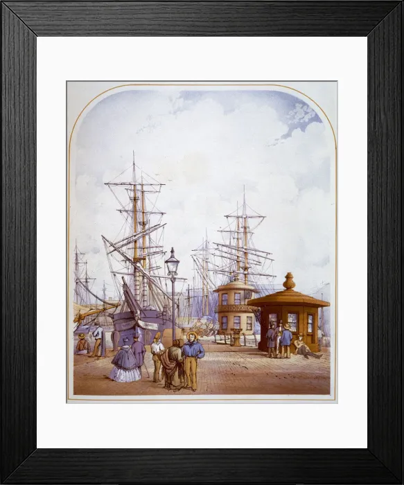 Framed Print : Waterloo Docks, Liverpool, 1864. Artist: William Gawin Herdman Framed Print : Waterloo Docks, Liverpool, 1864. Artist: William Gawin Herdman