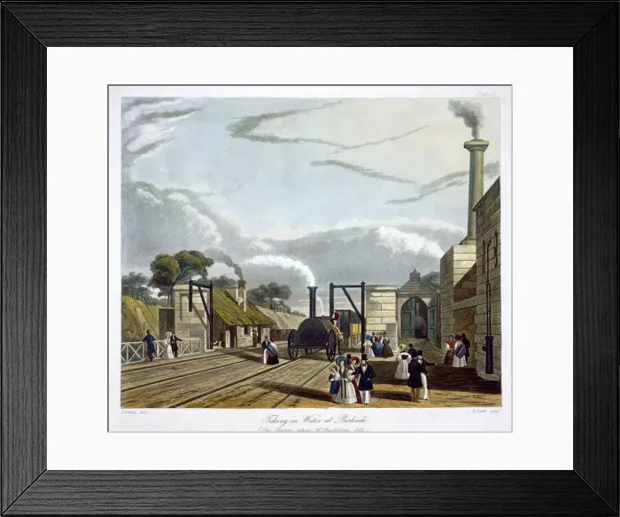 Framed Print : Taking in Water at Parkside, Liverpool and Manchester Railway, 1833 Framed Print : Taking in Water at Parkside, Liverpool and Manchester Railway, 1833