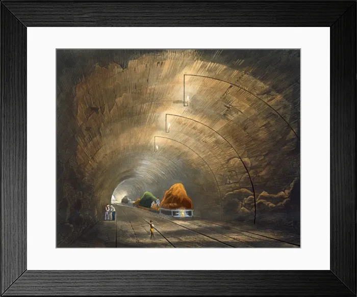 Framed Print : The Tunnel, Liverpool and Manchester Railway, 1833. Artist: Thomas Talbot Bury Framed Print : The Tunnel, Liverpool and Manchester Railway, 1833. Artist: Thomas Talbot Bury