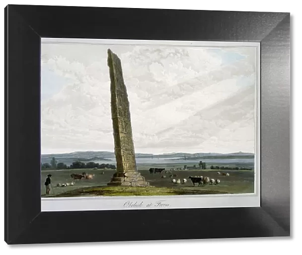 Obelisk at Forres, Moray, Scotland, 1821. Artist: William Daniell