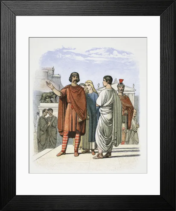Framed Print : Caractacus in Rome, 52 (1864). Artist: James William Edmund Doyle Framed Print : Caractacus in Rome, 52 (1864). Artist: James William Edmund Doyle