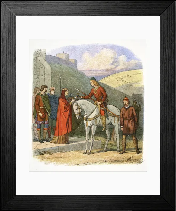 Framed Print : Edward the Martyr arriving at Corfe, Dorset, 978 (1864)