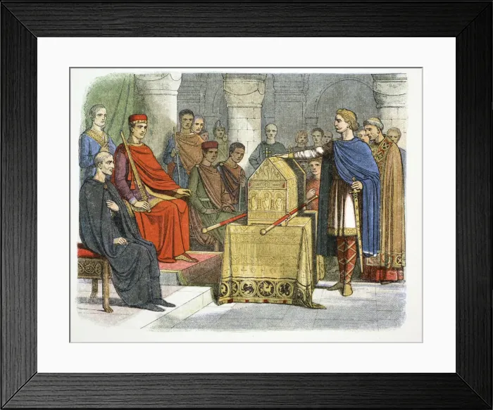 Framed Print : Harold II swears fidelity to Duke William of Normandy, 1064 (1864) Framed Print : Harold II swears fidelity to Duke William of Normandy, 1064 (1864)