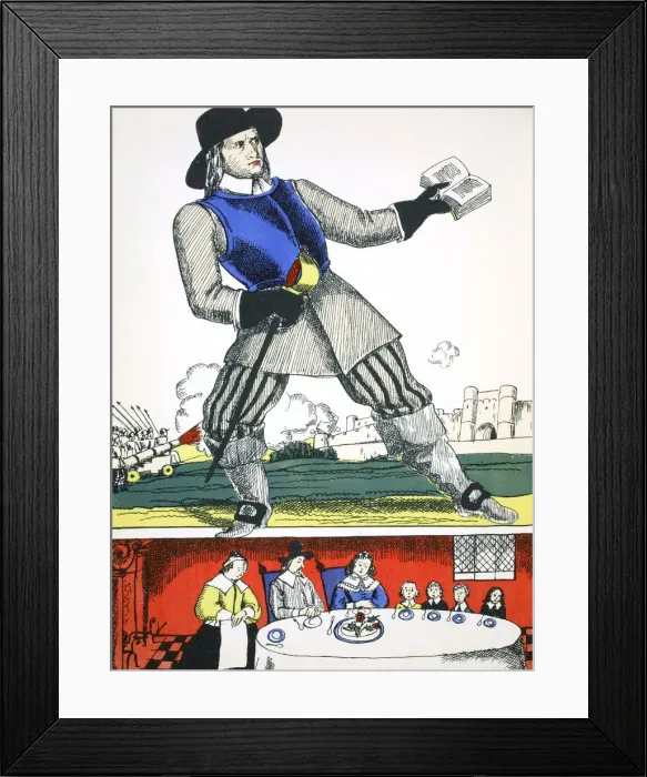 Framed Print : Oliver Cromwell, Lord Protector of Great Britain and Ireland from 1653-1658, (1932) Framed Print : Oliver Cromwell, Lord Protector of Great Britain and Ireland from 1653-1658, (1932)